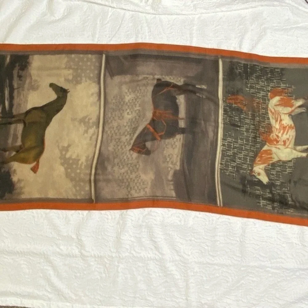 Etro Horse Pegasus‎ Wool Challis Scarf